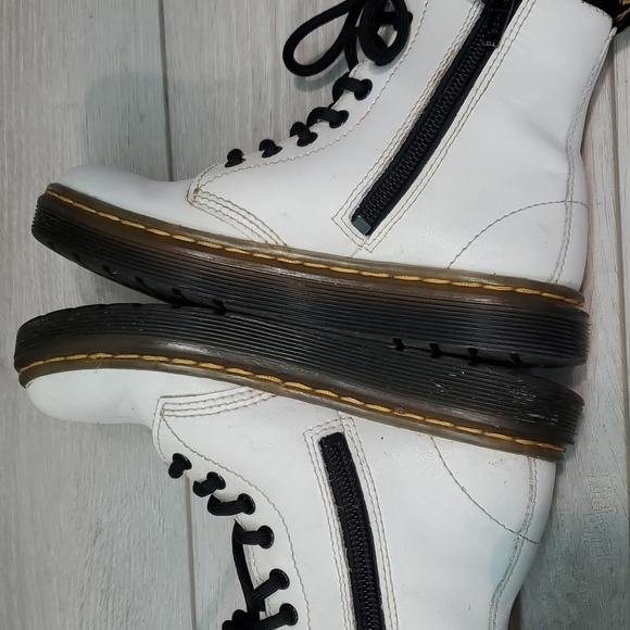 Doc Dr.Martens Zavals J Kids Ankle Leather Lace Up Boots shoes sz US12 - Picture 7 of 13